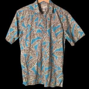 Cooke Street Honolulu Hawaiian Button Down Shirt Sleeve Shirt size M